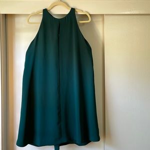 EUC Loft Deep Green Swing Cocktail Dress